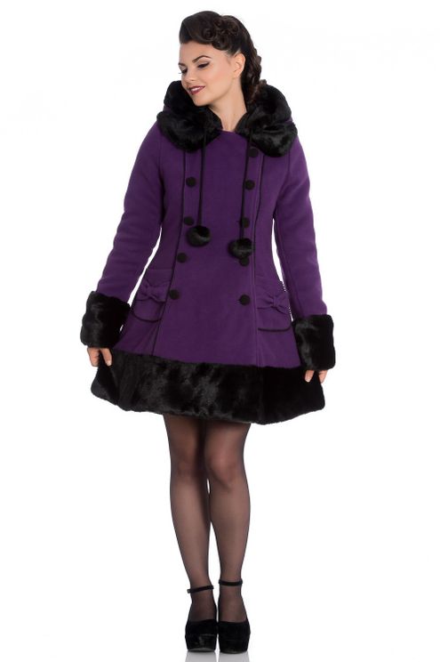 Sarah jane coat paars Hellbunny - Babashope - 3