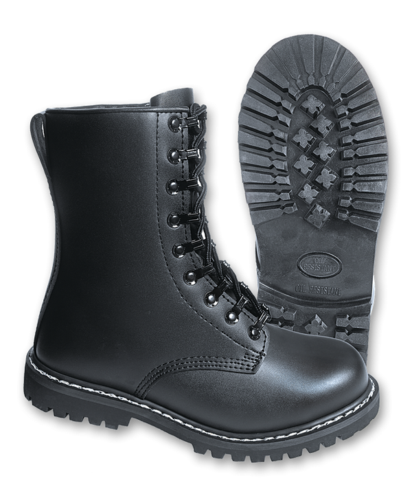 Combat boots para zwart leder - Babashope - 2