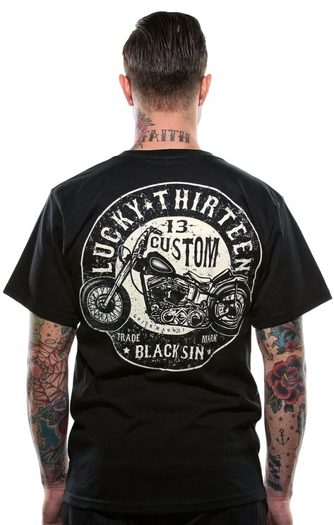 Lucky13 - Black Sin - Men T-Shirt - Babashope - 3