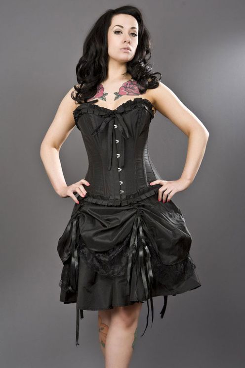 Dita  Burlesque skirt black taffeta - Babashope - 2