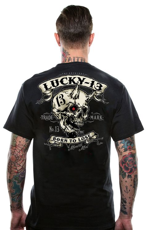 Evil Skull - Lucky13 - T-Shirt - Babashope - 3