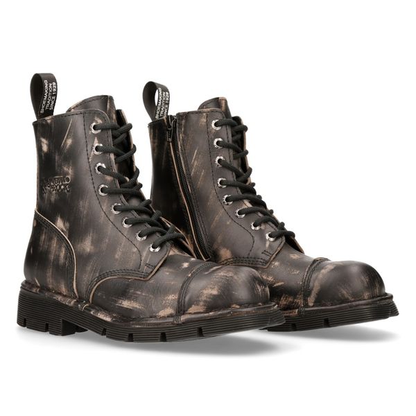 Newrock M.newmili083-S6 Vintage raspado military Boots - Babashope - 9