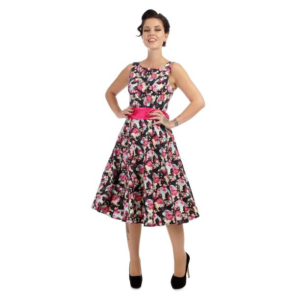 Collectif vintage margaret peony floral swing dress - Babashope - 5