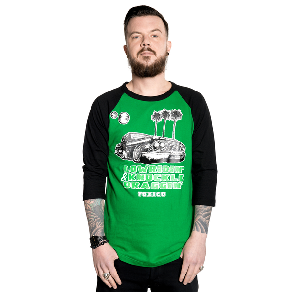 Toxico knuckledraggin raglan groen-zwart - Babashope - 4