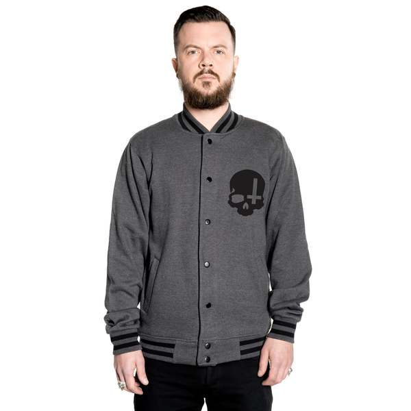 Toxico skull cross team jacket charcoal-zwart - Babashope - 4