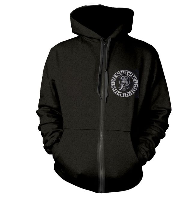 Gas monkey garage sweater logo met capuchon & rits - Babashope - 3