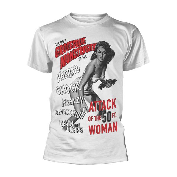 Attack of the 50FT woman The most grotesque monstrosity of all T-shirt (White) - Babashope - 2