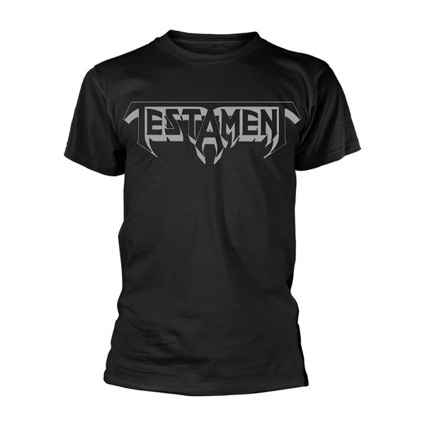 Testament Grey logo print T-shirt - Babashope - 2