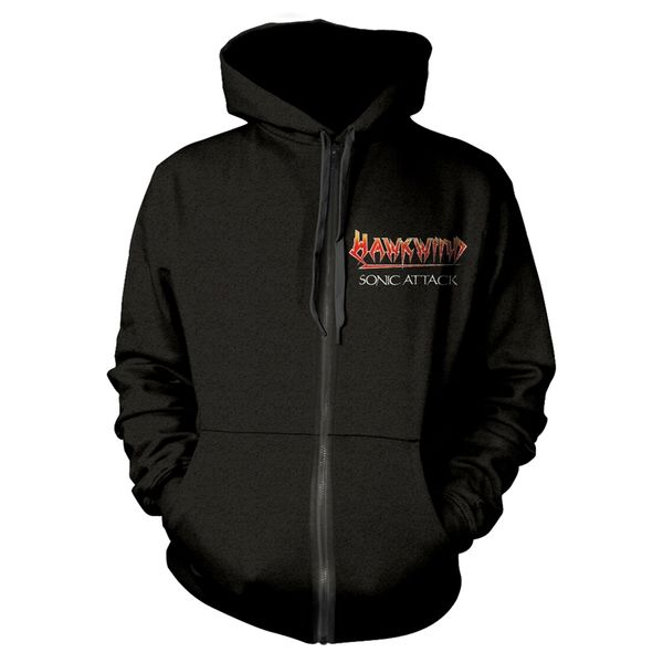 Hawkwind Sonic attack Hooded sweater met rits - Babashope - 3