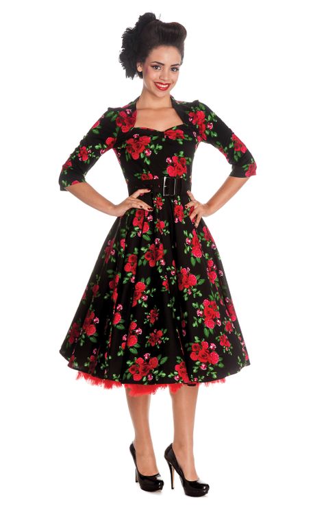 Eternity 50s Dress Blk/Red - Hellbunny - Babashope - 4