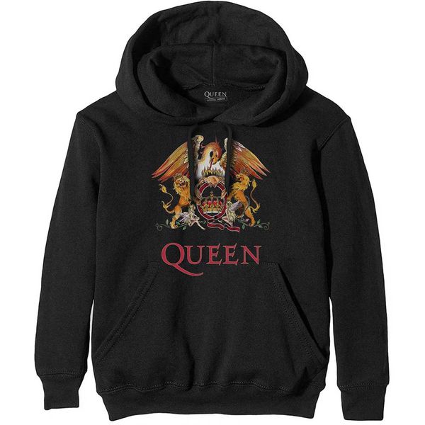 Queen classic crest Hooded sweater (blk) - Babashope - 2
