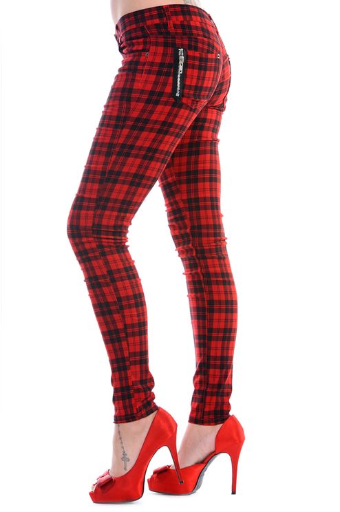 Banned - Red Checker- Trouser - Babashope - 3