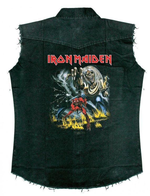 Iron Maiden Sleeveless Worker Shirt The Number Of The Beast - Babashope - 3