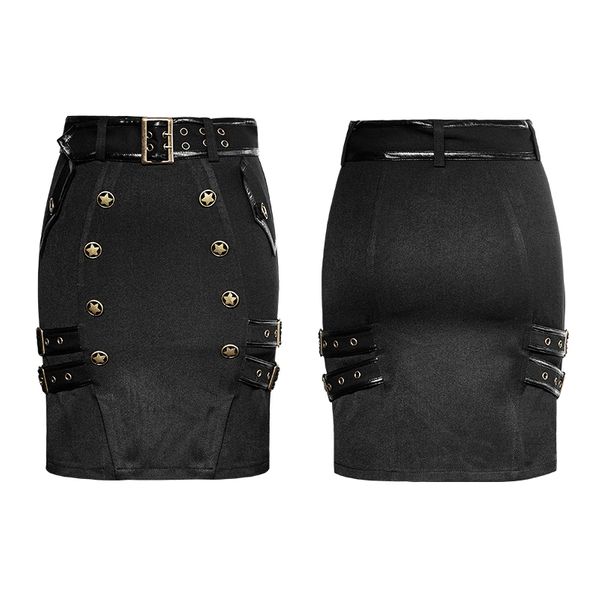 Goth army skirt black - Babashope - 7