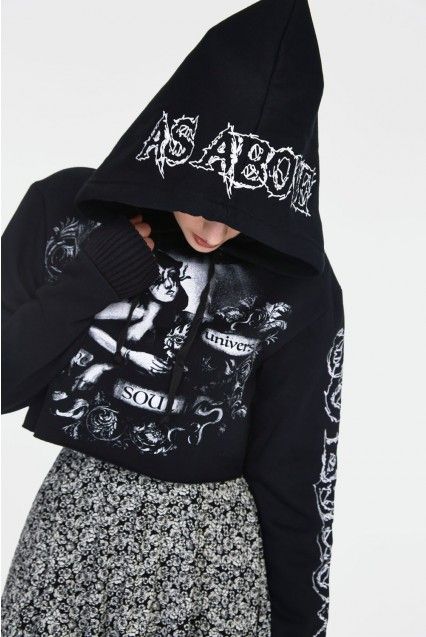 As Above, So Below Crop Hoodie sweater - Babashope - 6