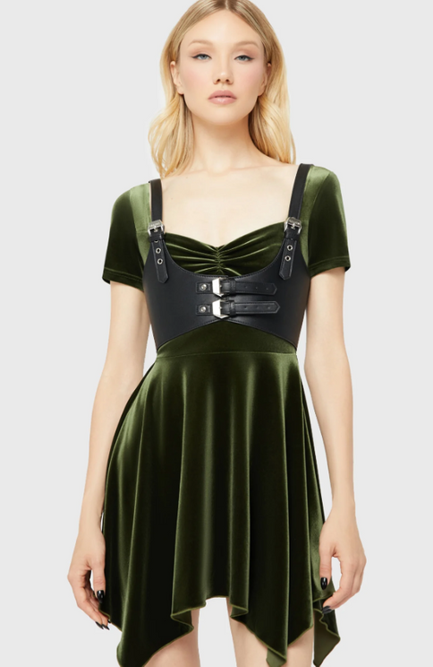 Killstar Auralift jurk (groen) - Babashope - 7