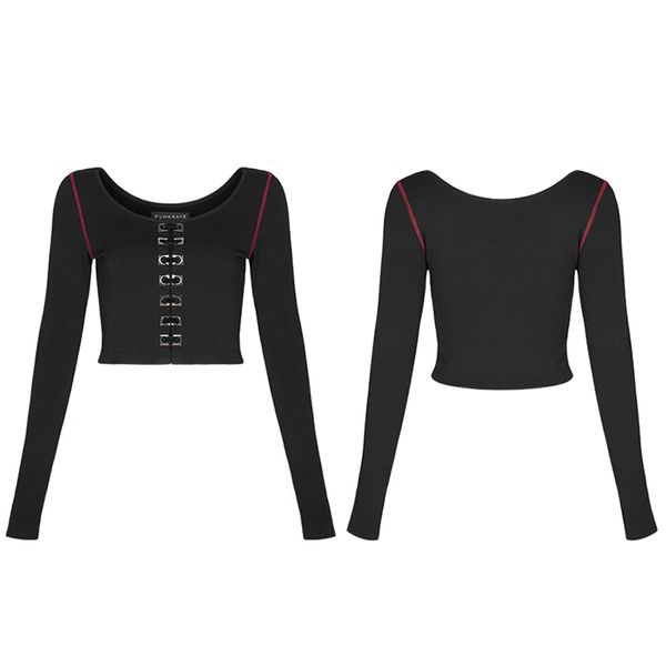Crop top red stitch - Babashope - 6