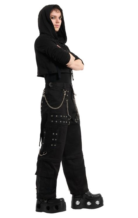 Black chain gang trouser - Babashope - 6