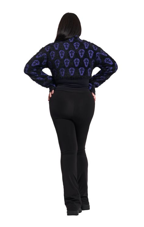 Zwart paarse lyric trui - Babashope - 4