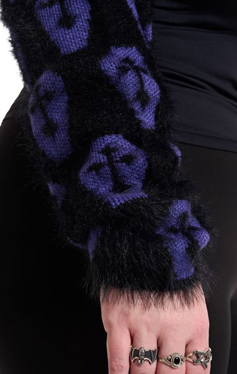 Zwart paarse lyric trui - Babashope - 4