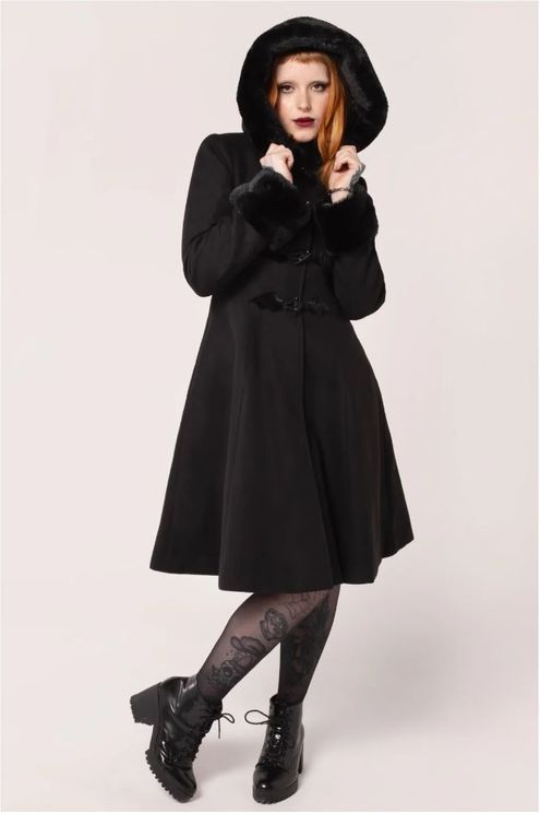 Hell bunny Batilda winterjas/mantel - Babashope - 8