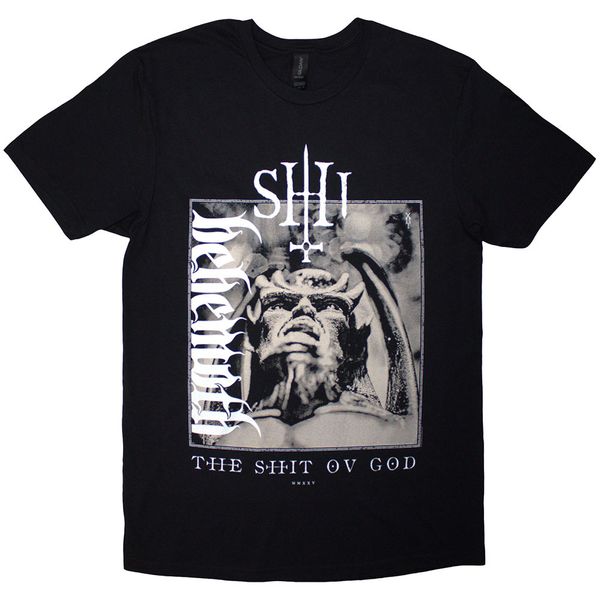Behemoth The shit ov god vertical logo cover T-shirt (front+backprint) - Babashope - 3