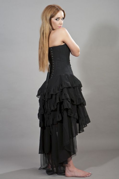Beverly corset dress black georgette - Babashope - 3