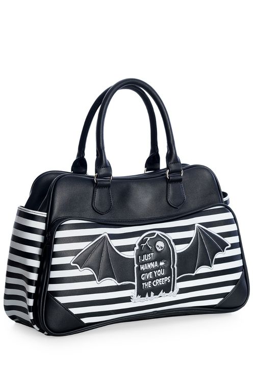 give you the creeps bowler bag zwart/wit banned - Babashope - 4