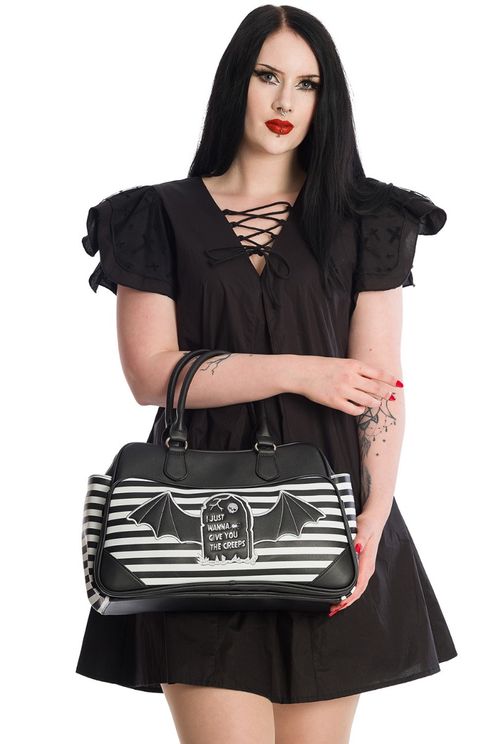give you the creeps bowler bag zwart/wit banned - Babashope - 4