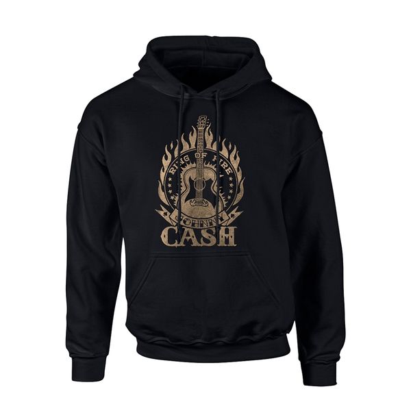Johnny Cash Ring of fire Hooded sweater - Babashope - 2