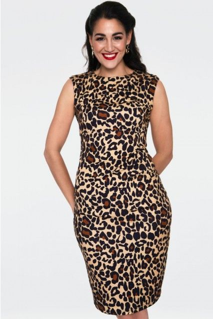 Blakely leopard pencil dress - Babashope - 5