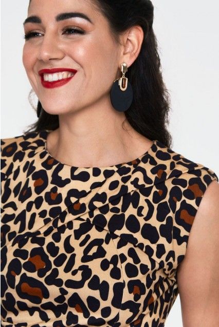 Blakely leopard pencil dress - Babashope - 5