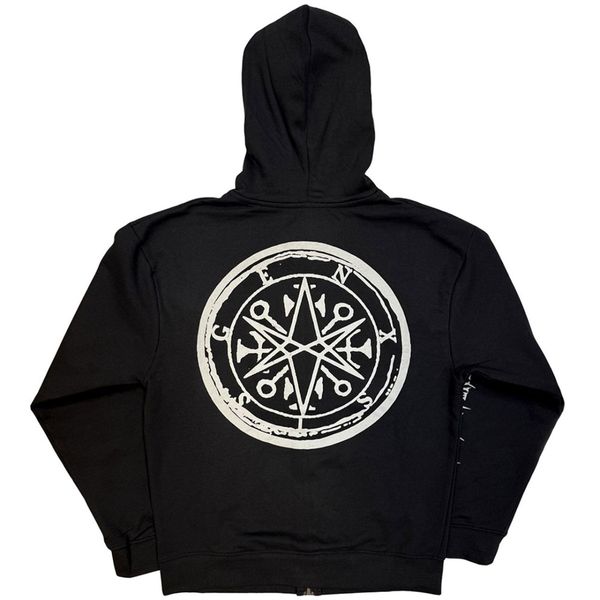 Bring Me The Horizon Unisex Zipped Hoodie Metal Logo Genxsis (Black) (Back Print) - Babashope - 2