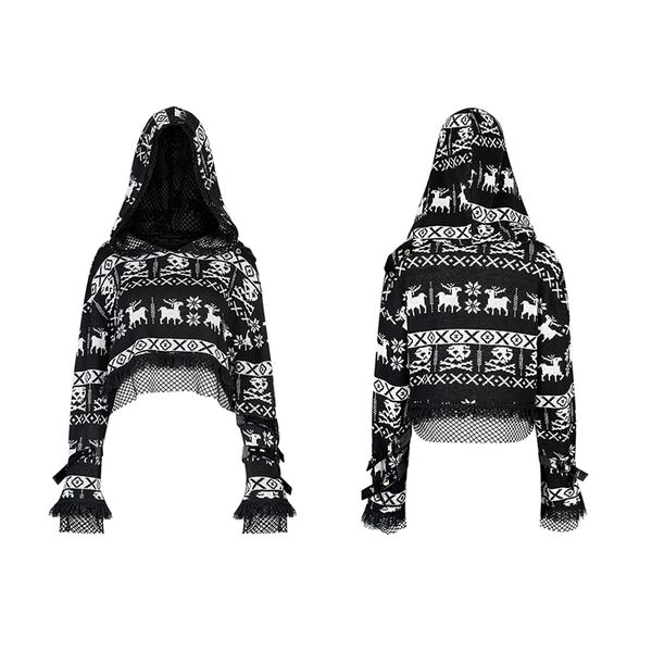 Punk rave short skull sweater - Babashope - 5