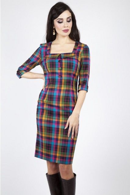 Camilla plaid pencil dress - Babashope - 3