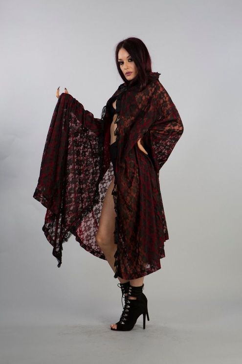 Cheryl Cape hooded red - Babashope - 4