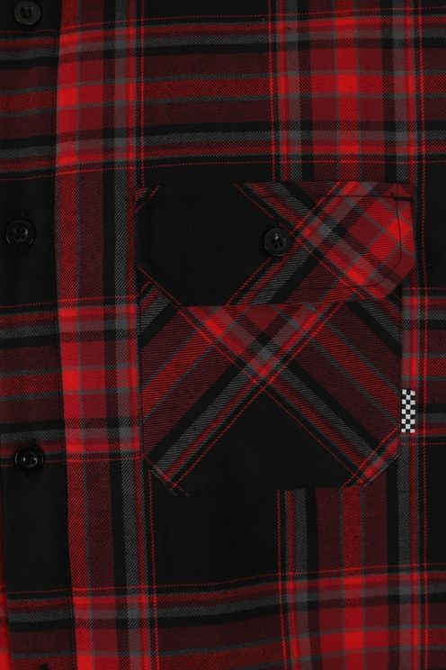 Flannel checked shirt heren (red) - Babashope - 9