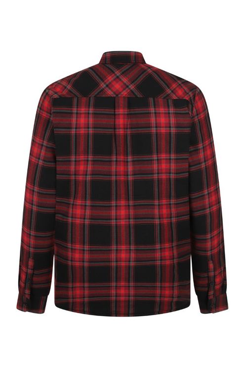 Flannel checked shirt heren (red) - Babashope - 9