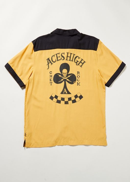 Chet rock Triumph shirt in mustard - Babashope - 4