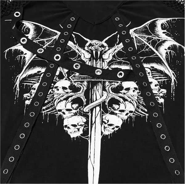 Punk printed skull top - Babashope - 7