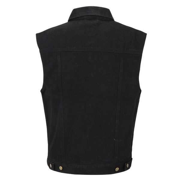 Black classic denim vest - Babashope - 4