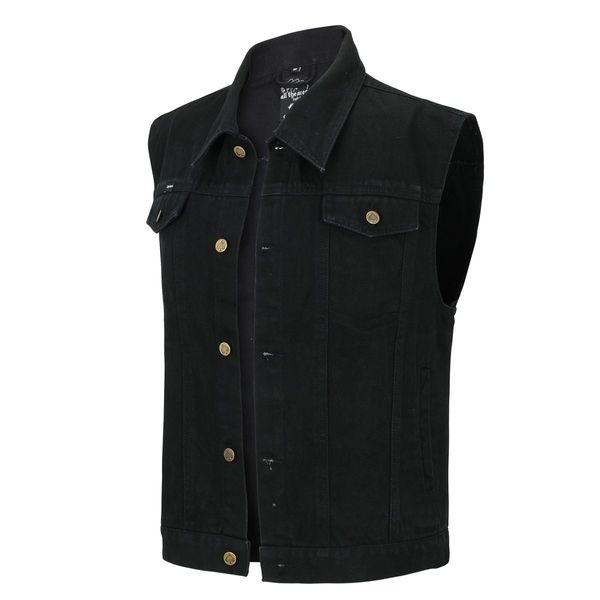 Black classic denim vest - Babashope - 4