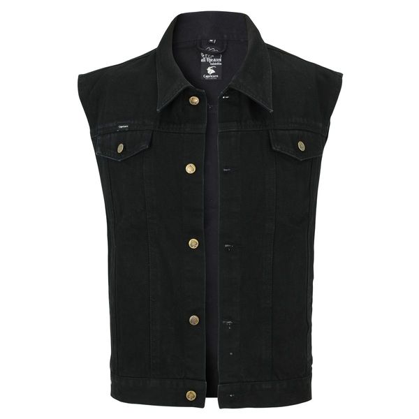 Black classic denim vest - Babashope - 4