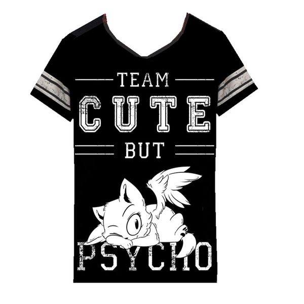 Cute but psycho Heartless T-shirt Zwart - Babashope - 2
