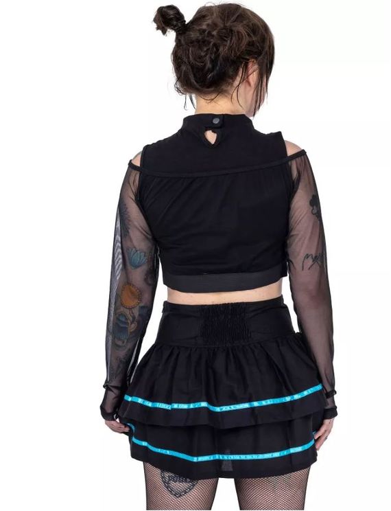 Poizen industries Cyber skirt  blk/blue - Babashope - 5