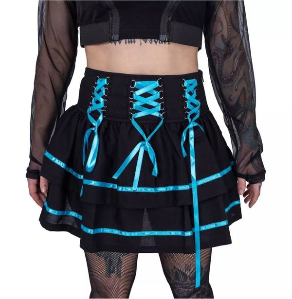 Poizen industries Cyber skirt  blk/blue - Babashope - 5