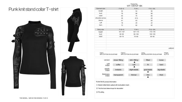 Punk rave collar top - Babashope - 5
