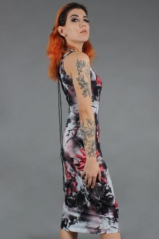 Dark Passions Floral Tie Up Dress - Babashope - 5