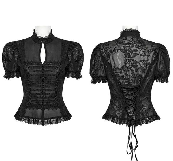 Punk Rave WY-1759CDF Gothic Gorgeous Chiffon Shirt - Babashope - 7
