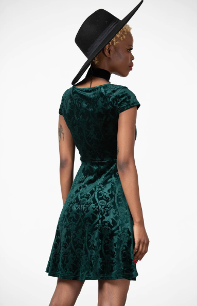 Killstar Devilry skaterdress (emerald) - Babashope - 4